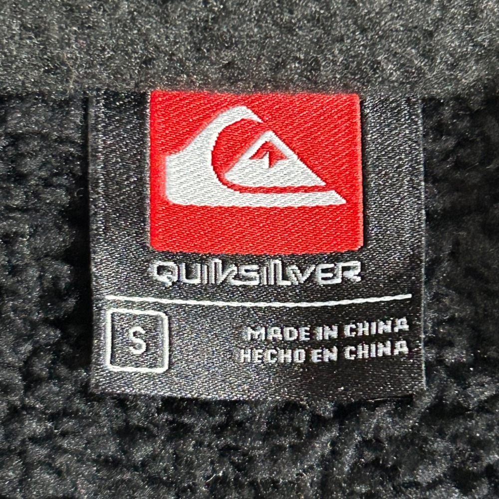 Quiksilver Men Hooded Flannel Shirt Jacket Blue Plaid Sherpa Lined Small Shacket - Picture 11 of 13